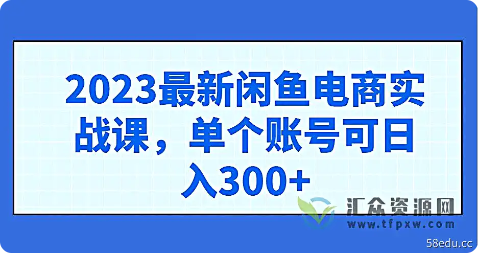 2023最新闲鱼电商实战课，单个账号可日入300 插图